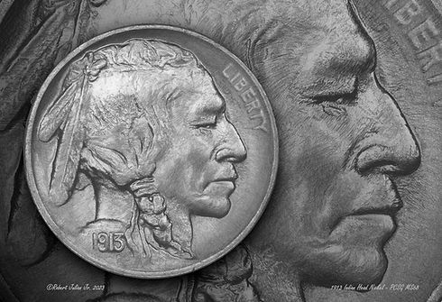 1913 Indian Head Nickle B&W Obv on Obv.jpg