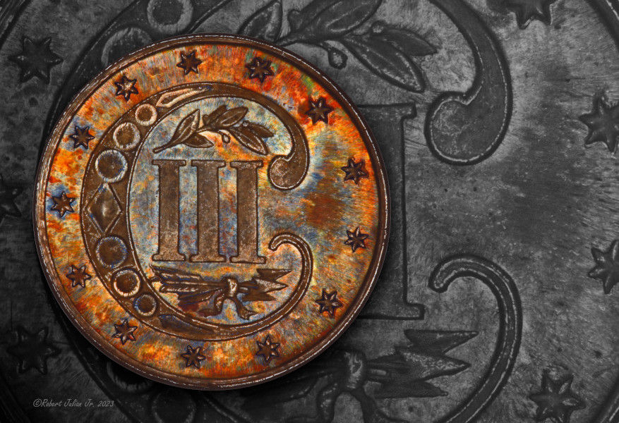 Thumbnail: Limited Edition:  1869/8 Three-Cent Silver Overdate Variety