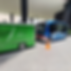 A green BC1.0 energy system charging an autonomous electric shuttle vehicle.