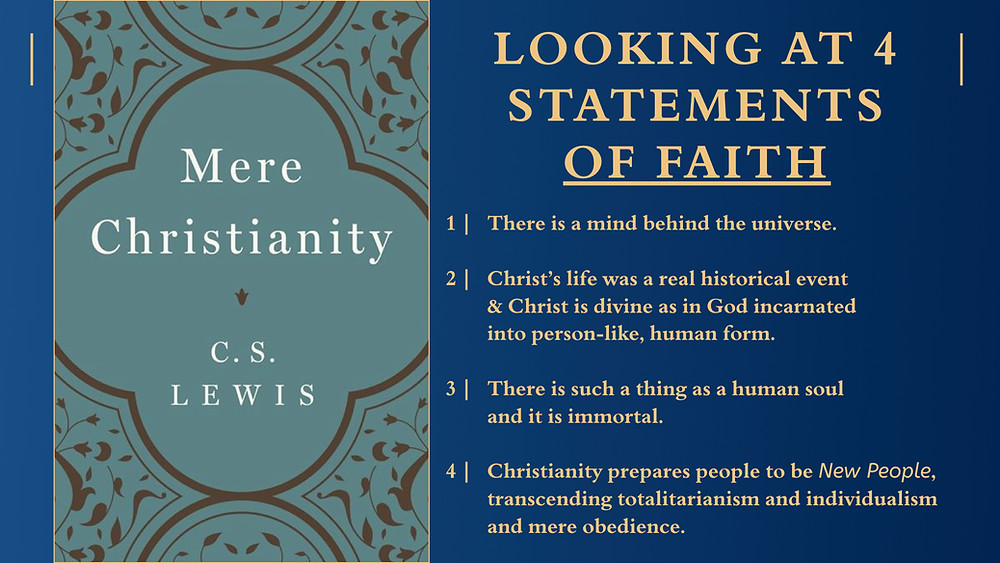 CS Lewis Mere Christianity 4 Common Statements of Faith