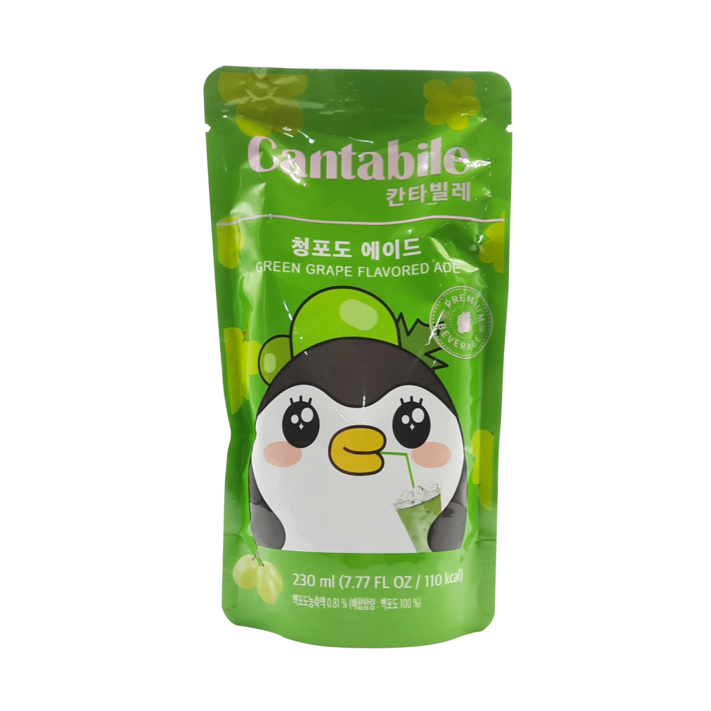 Green grape ade ice cup drink 
