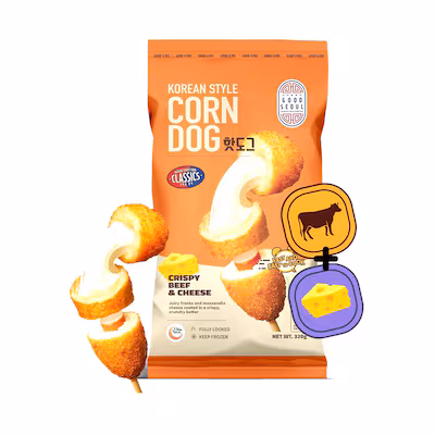 Korean Corn dog beef sausage & cheese