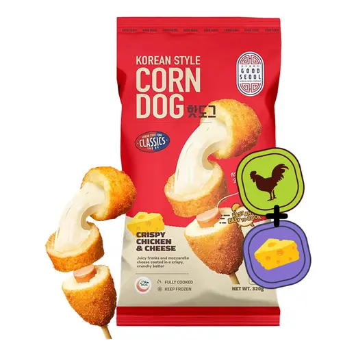 Korean Corn dog Chicken sausage & cheese