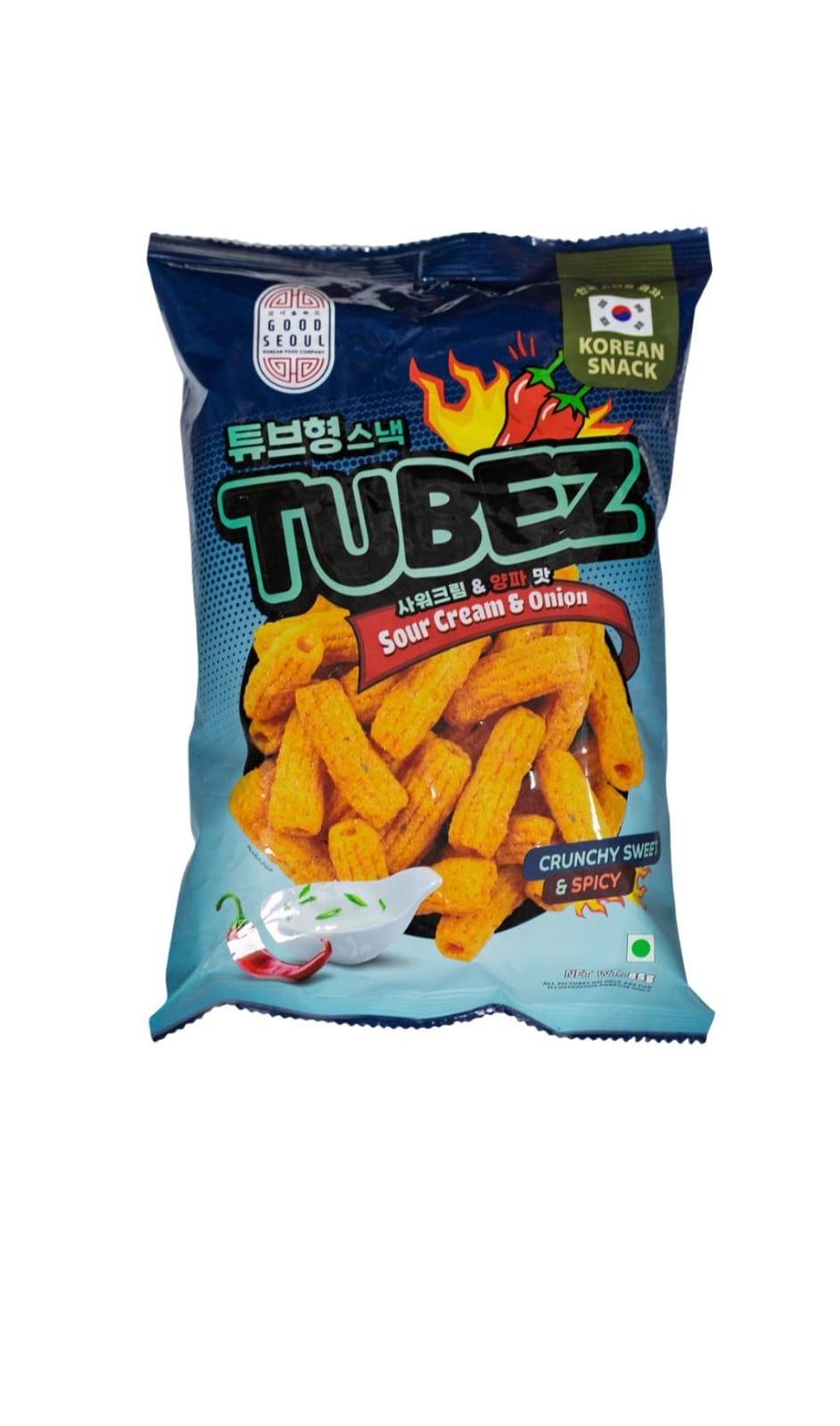 Tubez crunchy Korean snack - Sour cream &Onion