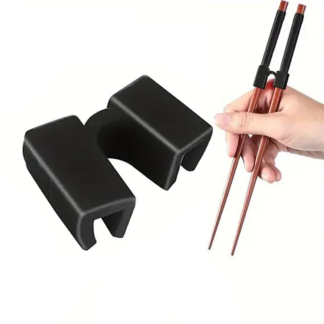 Chopstick holder / trainer 1 pc -  black 