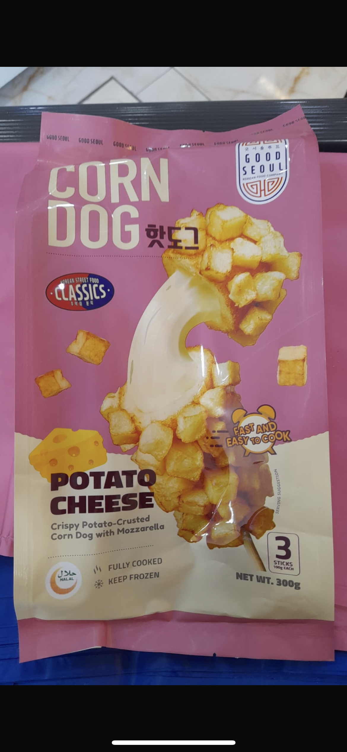 Korean Corn dog Potato cheese