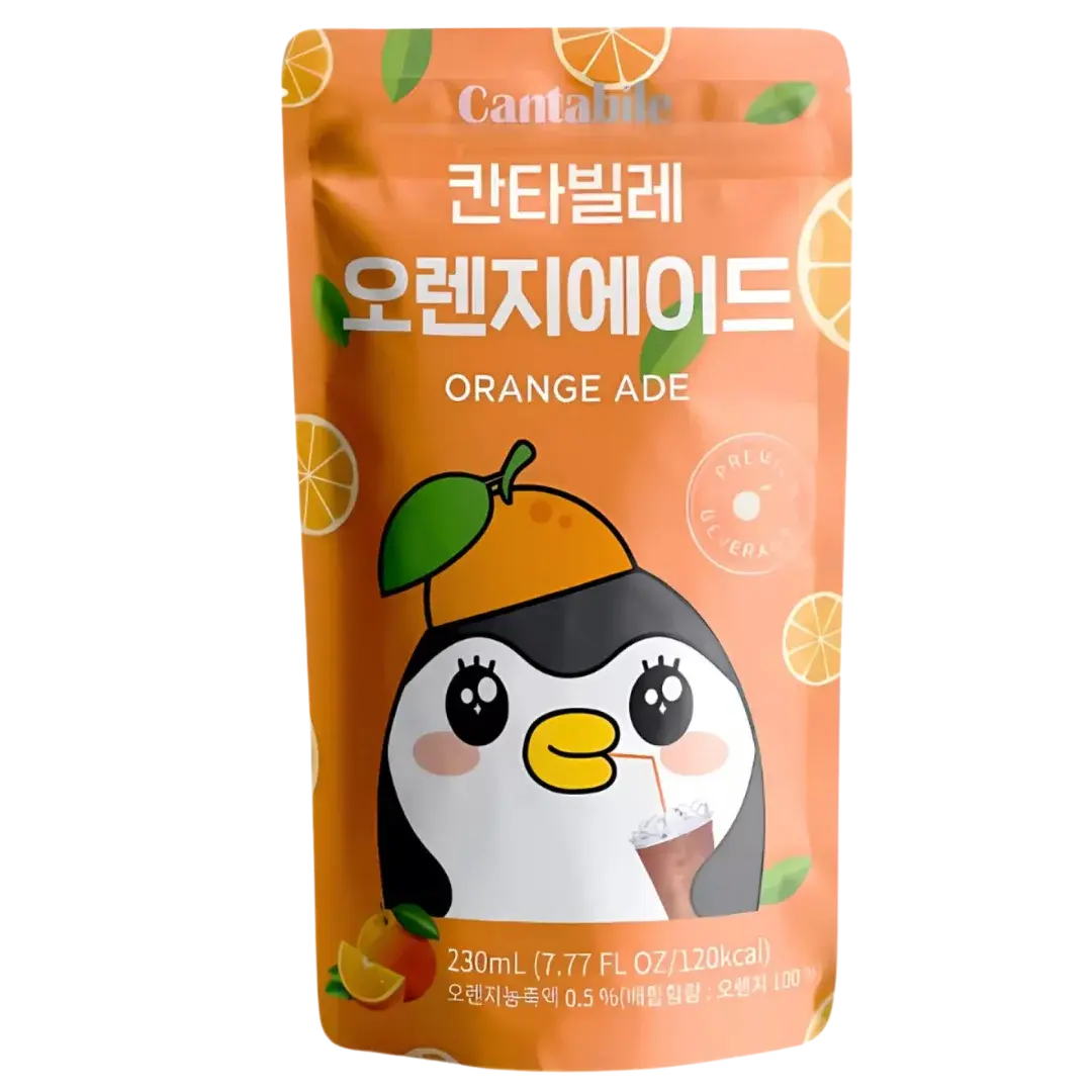 Orangeade ice cup drink