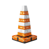 Cône de chantier de travaux publics