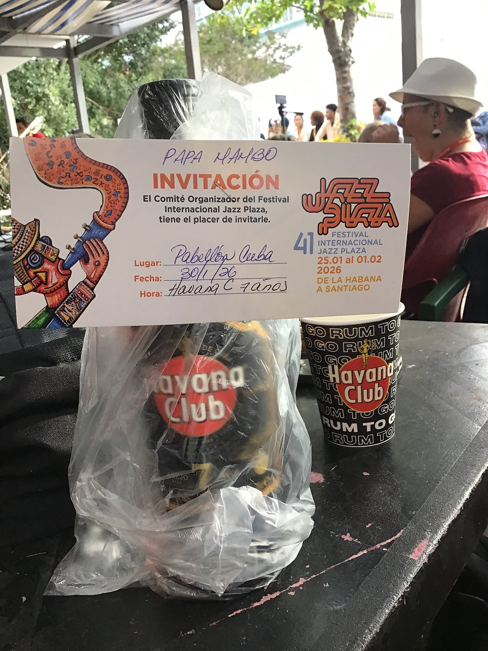 At every performance, the bands get a bottle of Havana Club rum!