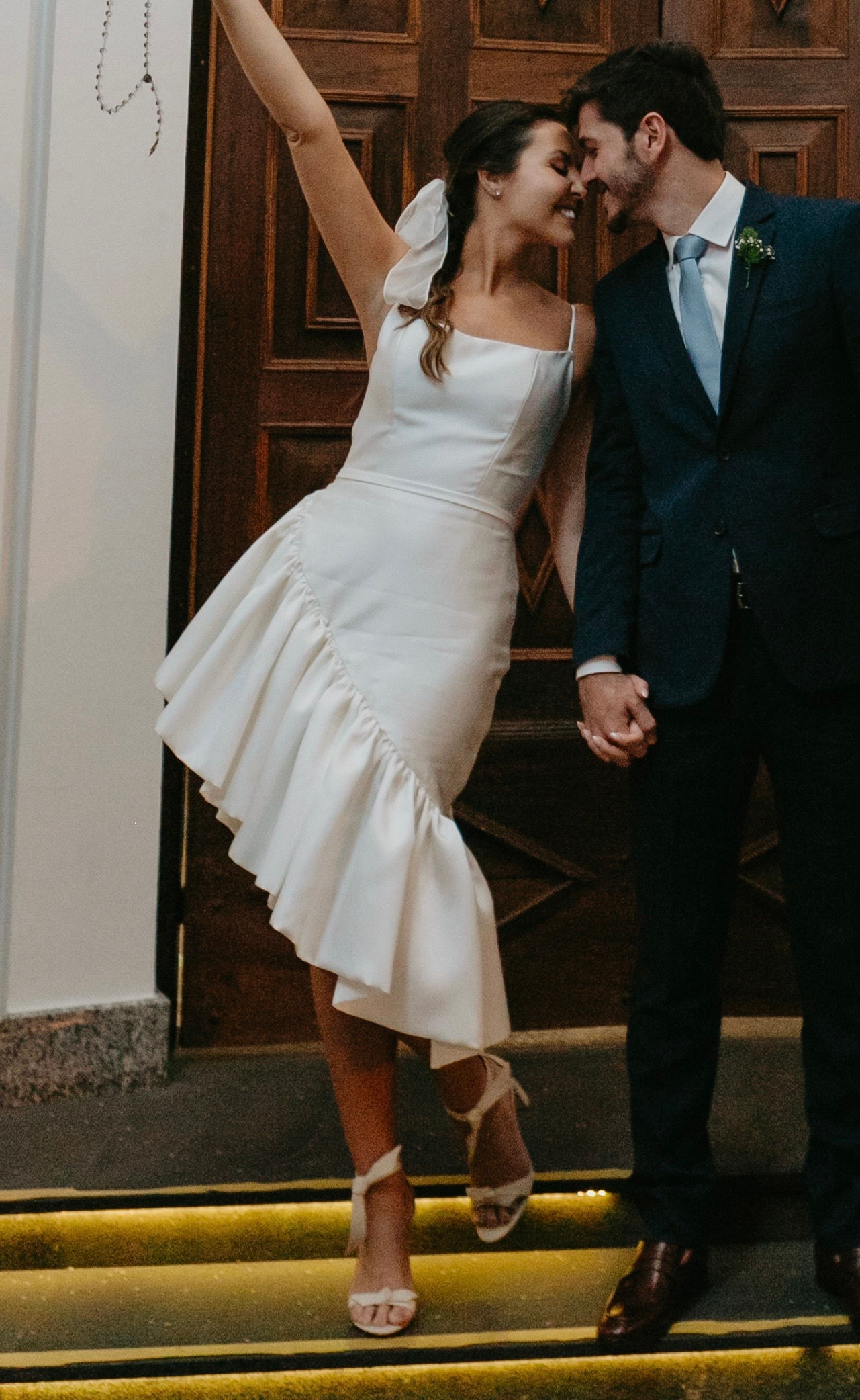 Vestido de noiva civil babados Sophia Thiesen