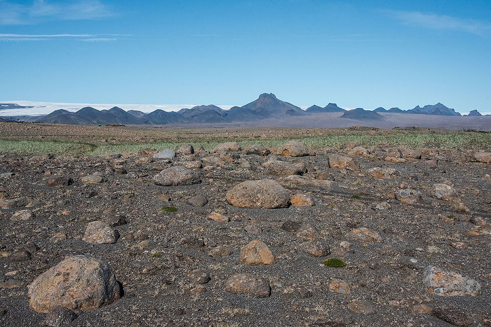 Kjalvegur or Kjölur - a view from the road towards Langjökull glacier