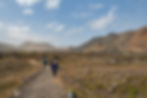 The path from the service center across the lava field is accessible to everyone