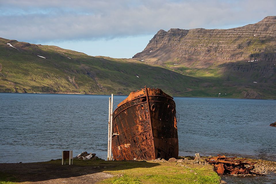 Old stranded vessle Djúpavík