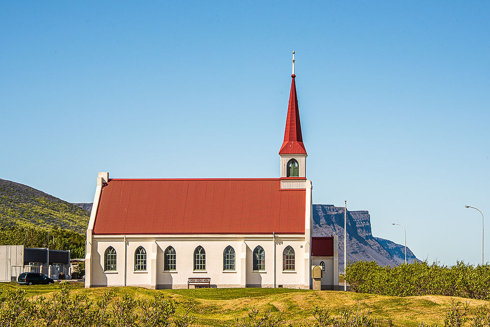 Church in Þingeyri village