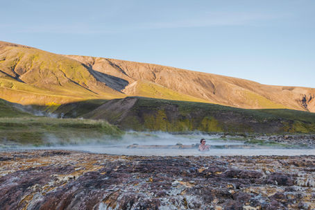 Strútslaug geothermal pool in the Highland