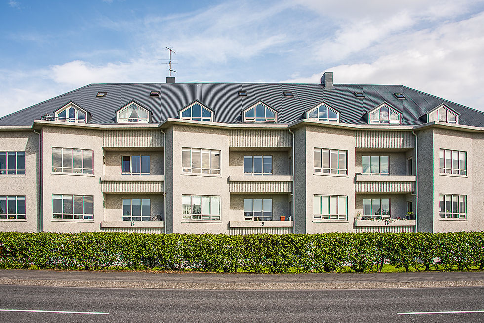 A bautiful condominium building in Hlíðar from the fifties
