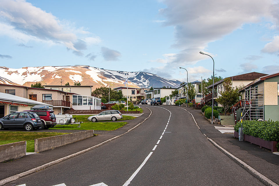 Houses in Grenivík village