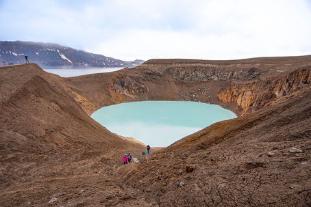 Askja and Víti caldera and crater in the Highland in Iceland