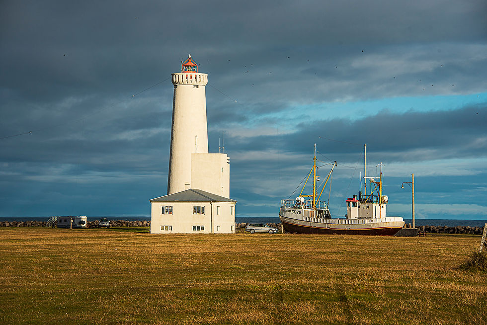 The new lighthouse at Garður Reykjanes Peninsula