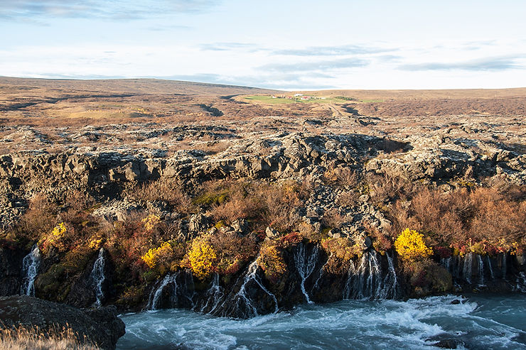 Hraunfossar waterfall