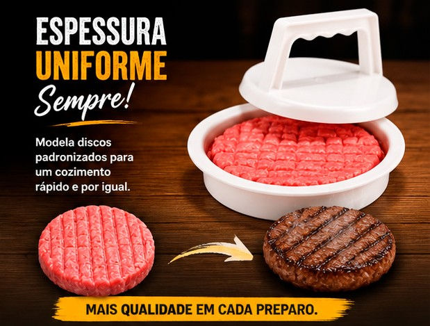 Miniatura: Forma Molde Amassador de Carne para Hambúrguer