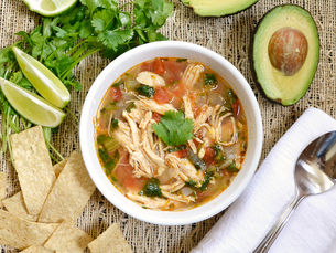 Chipotle Chicken Soup w/ Cilantro