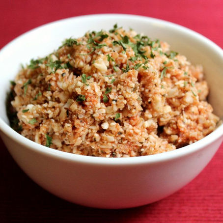 Tomato Basil Cauliflower Rice
