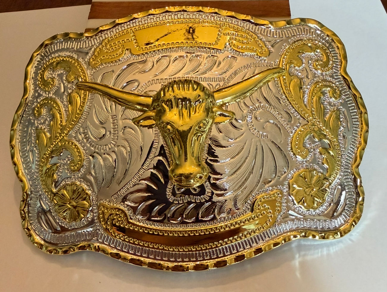 Champion Longhorn Rodeo Trophy Belt Buckle