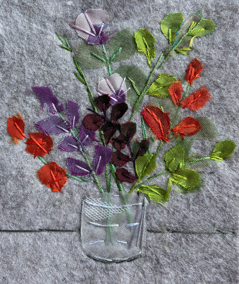 ‘Stitch like a Pro’ Vase of Flowers