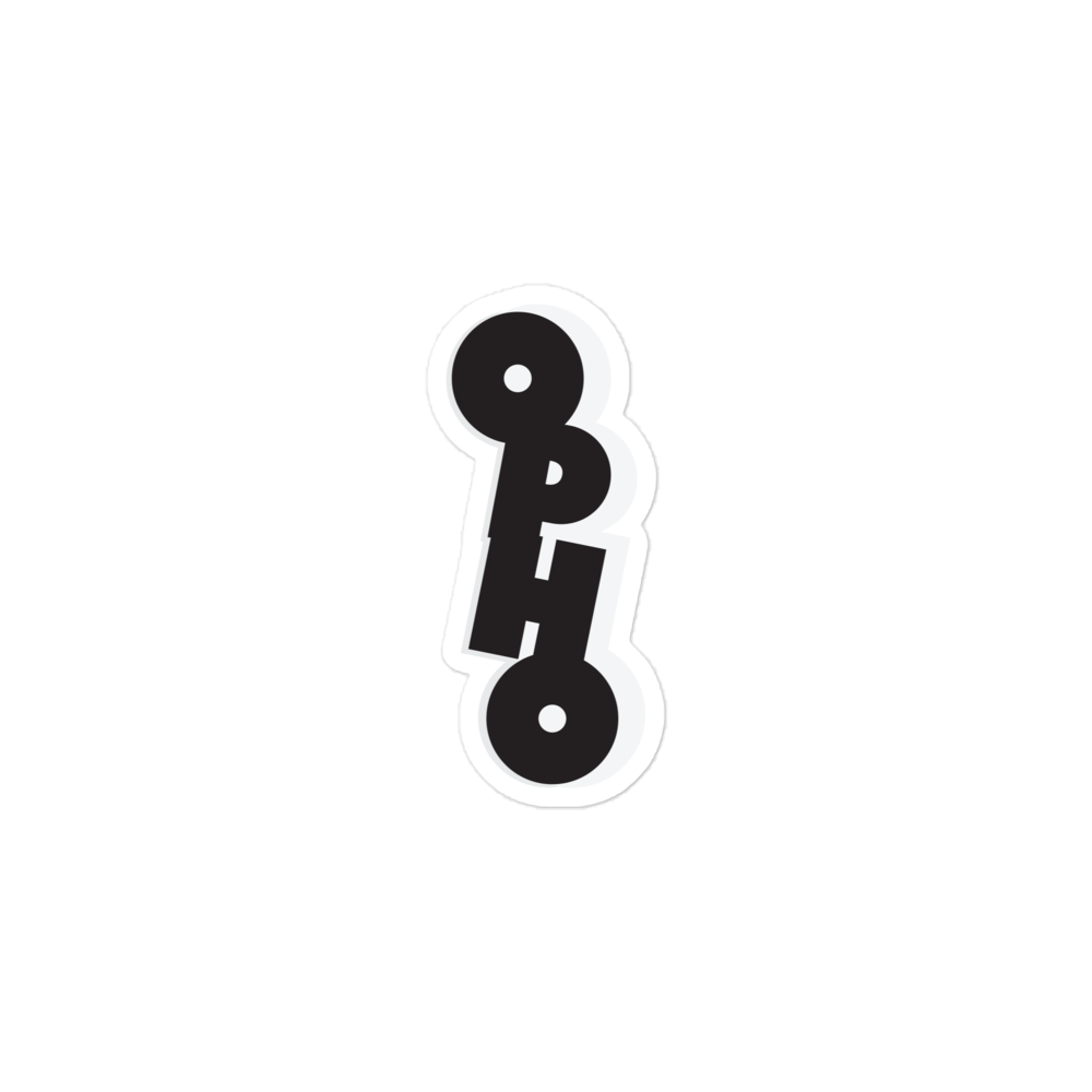 OPHO Black Sticker