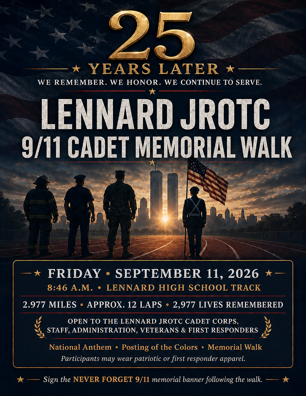 Lennard JROTC 9/11 Cadet Memorial Walk