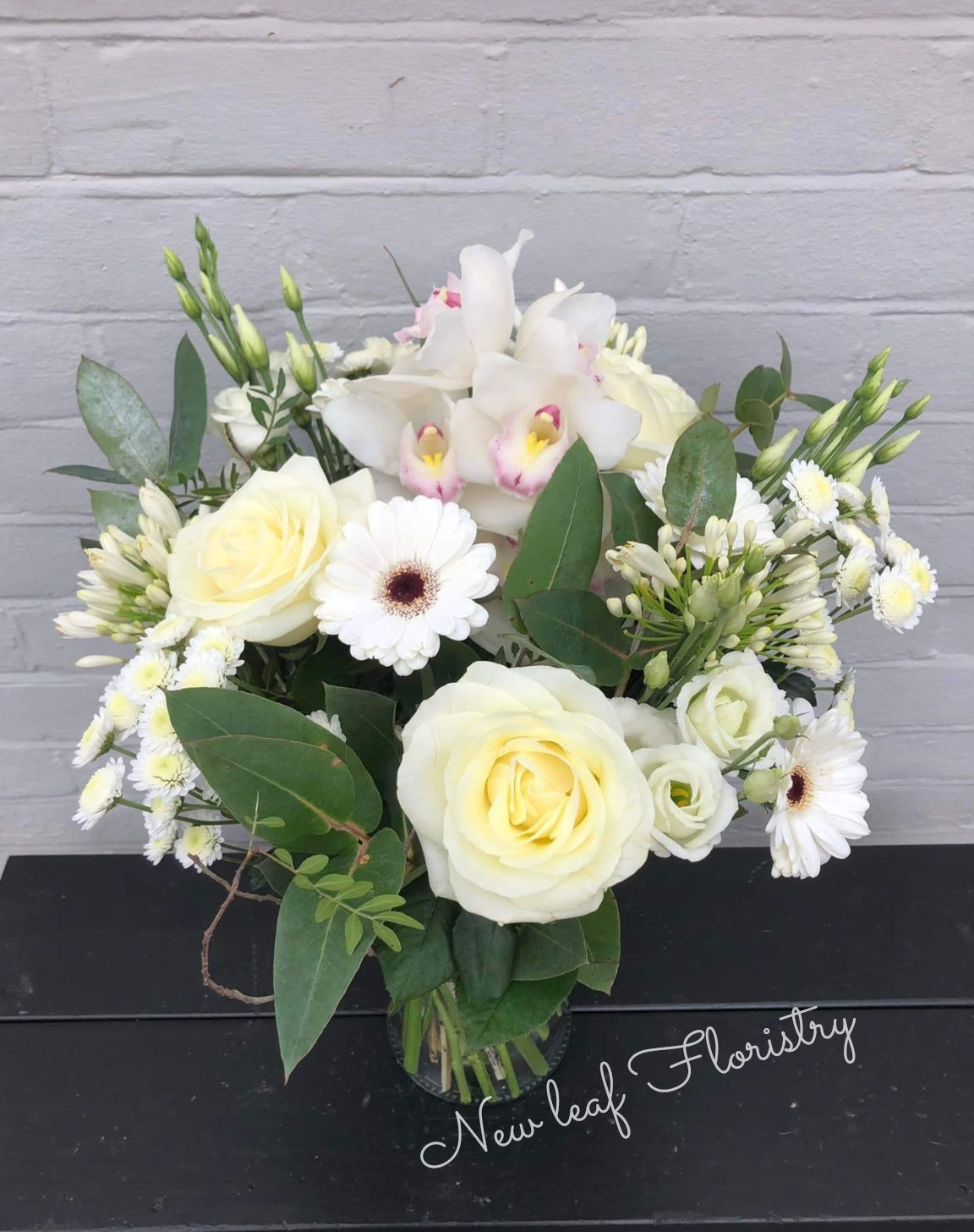 sympathy vase of flowers