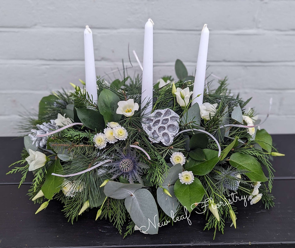 Christmas candle table centre