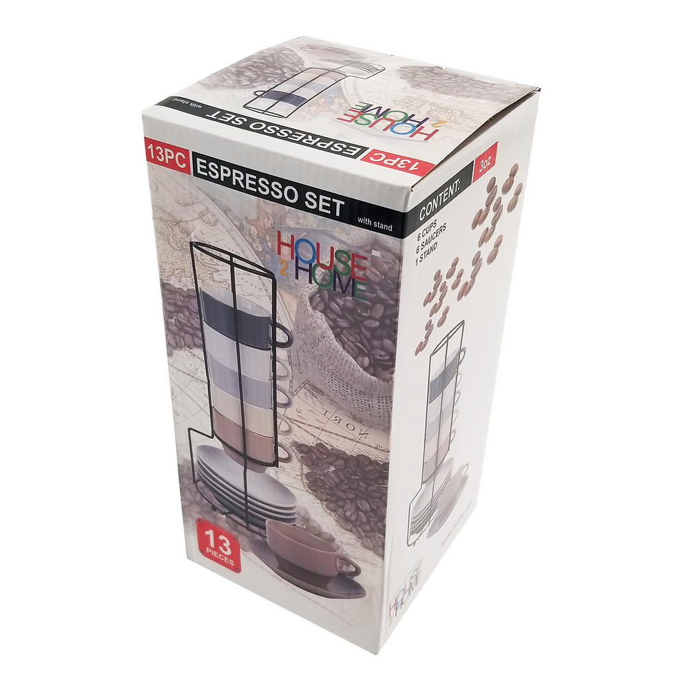 Thumbnail: 12pc Multi Color Stackable Espresso Set