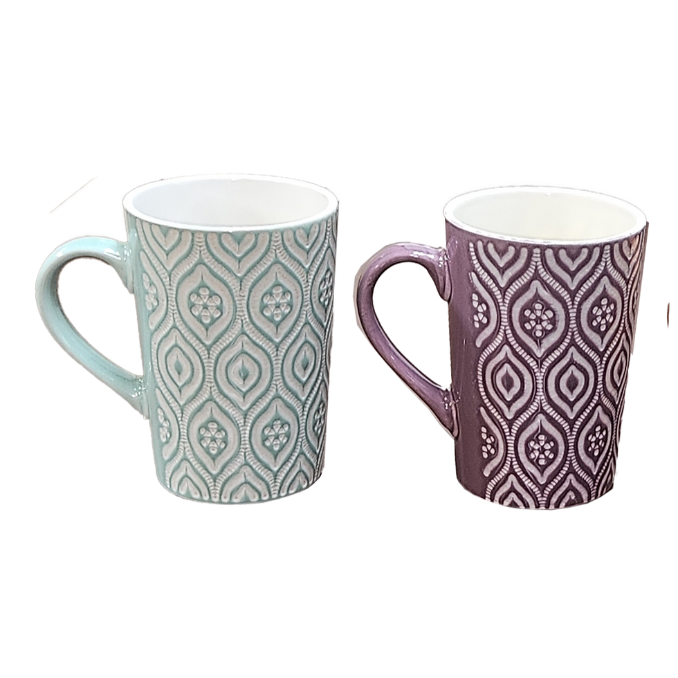 Thumbnail: Marcelle 4pc 16oz Multi Color Ceramic Coffee Mug Set