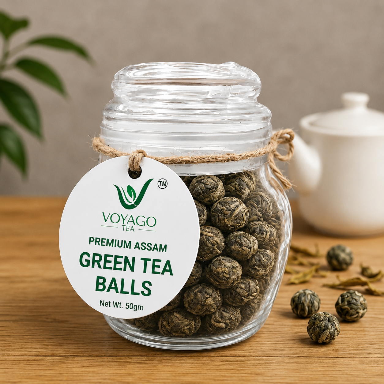 Premium Assam Green Tea Balls