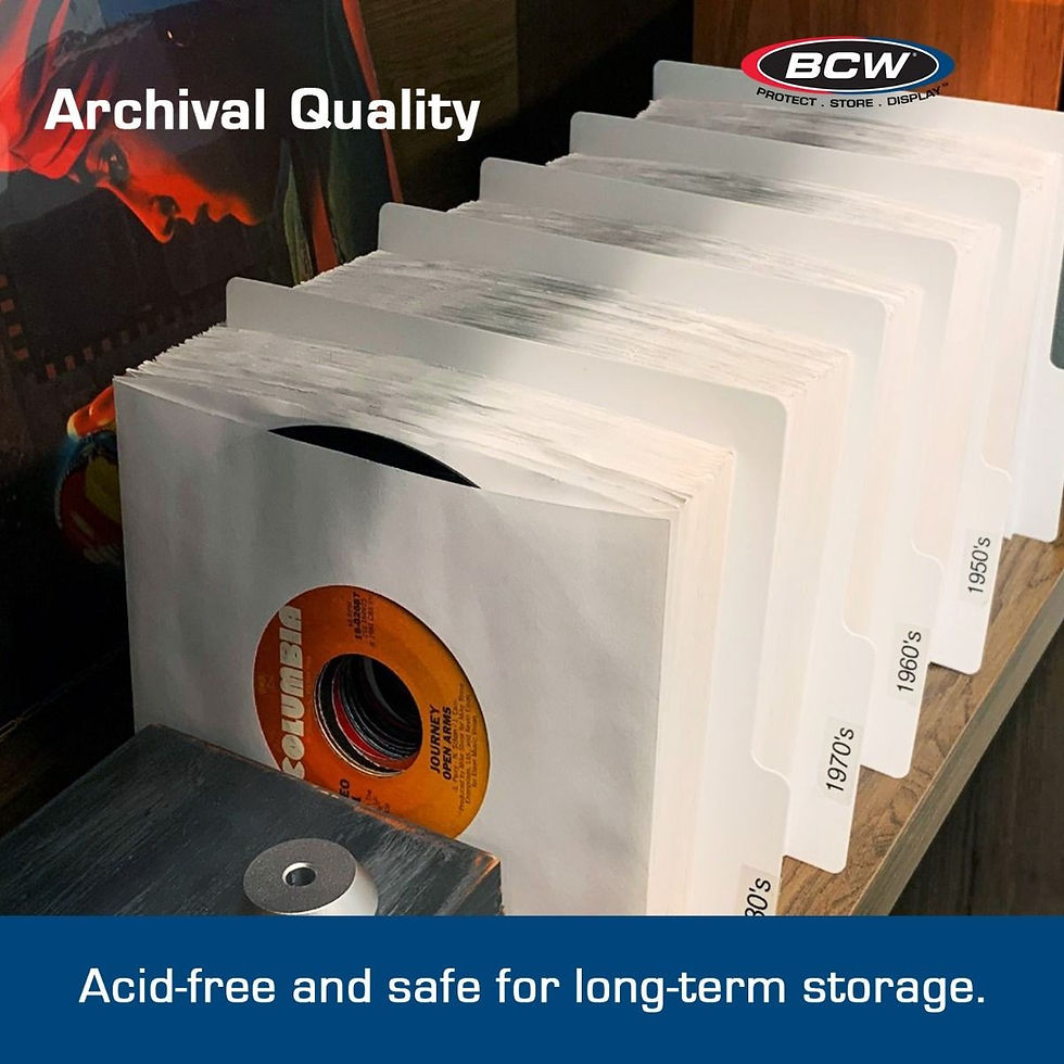 Thumbnail: 7 in (45 RPM) Record Dividers - White-25 Pack