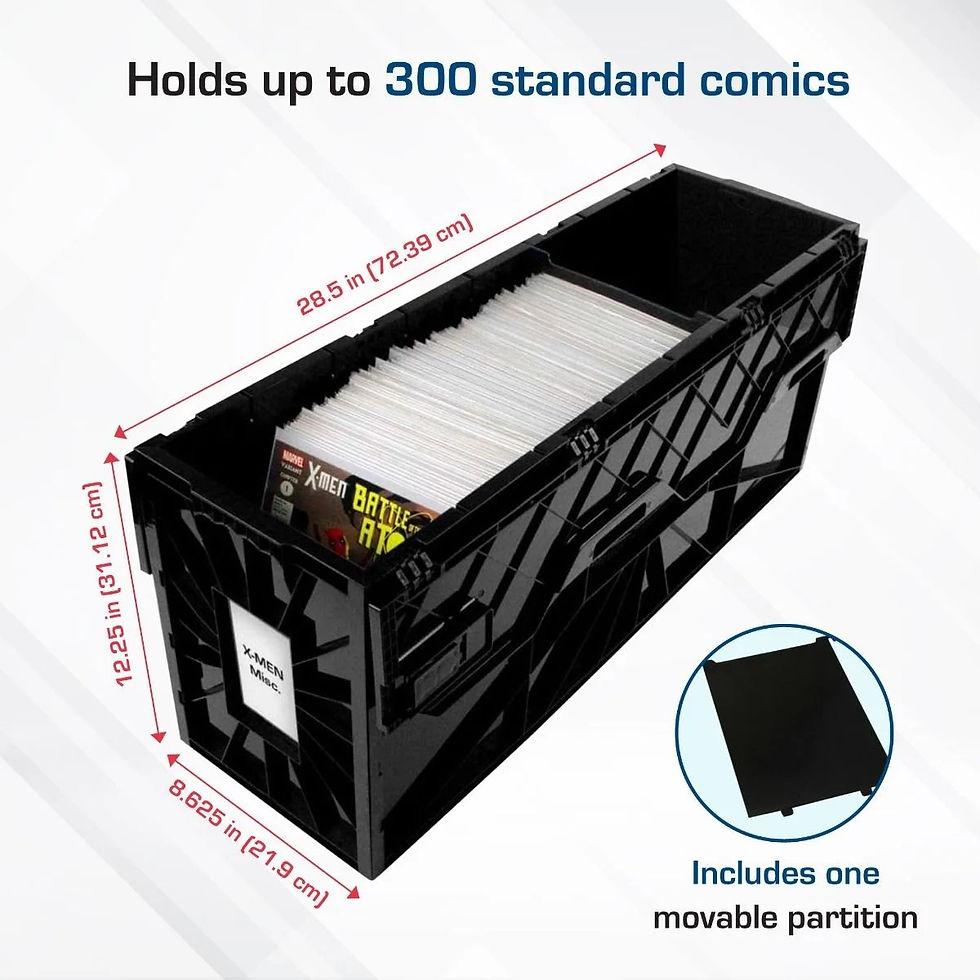 Thumbnail: Long Comic Book Storage Bin-Black