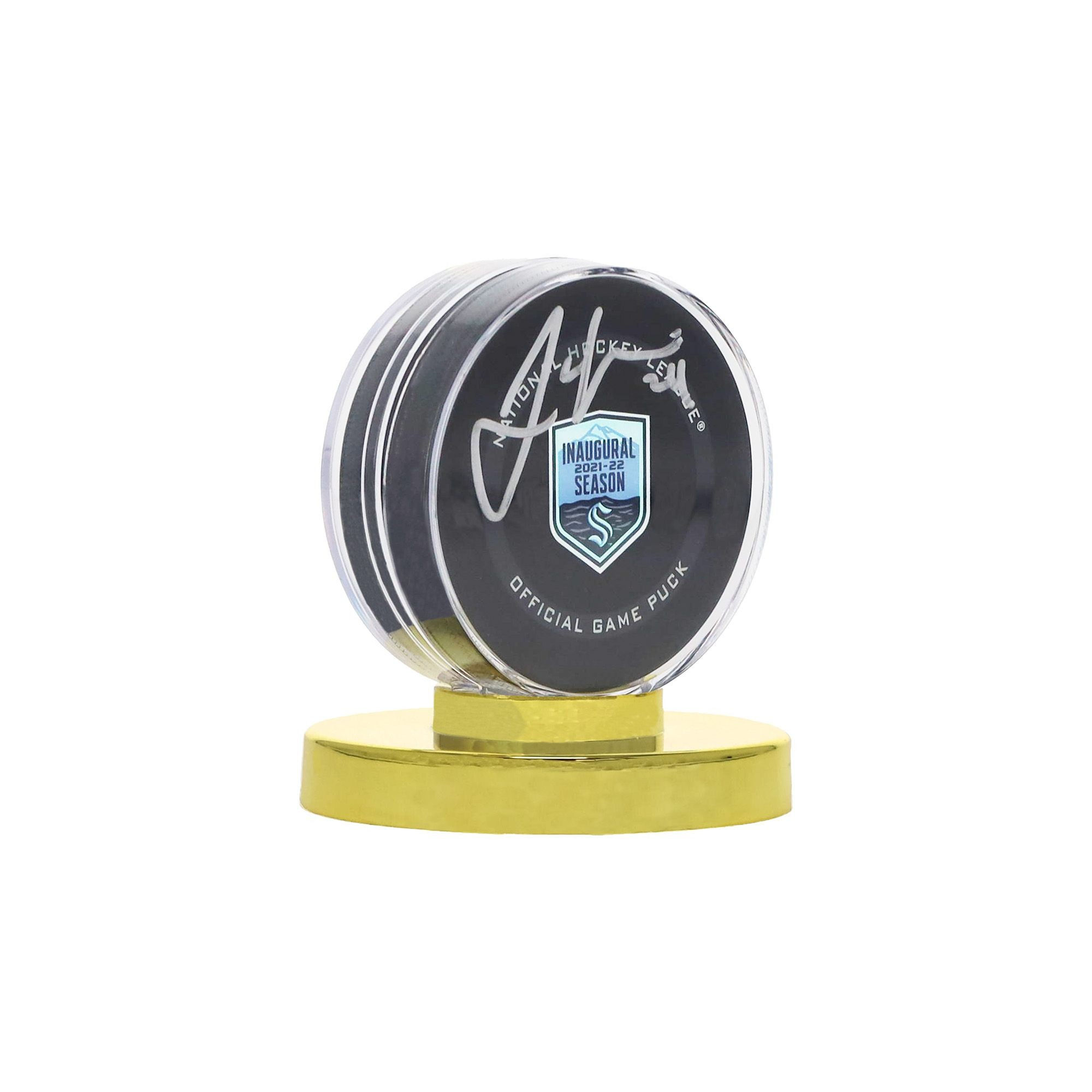 Gold Base Puck Holder Display