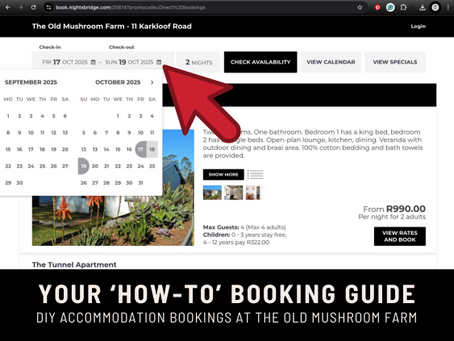 Save time and book directly on The Old Mushroom Farm website