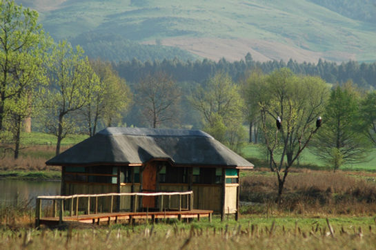 The bird hide at the Karkloof Conservancy - birding at The Old Mushroom Farm Howick