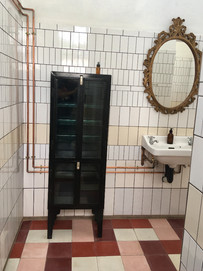 Unique interior design tiling The Old Mushroom Farm Howick Holiday accommodation