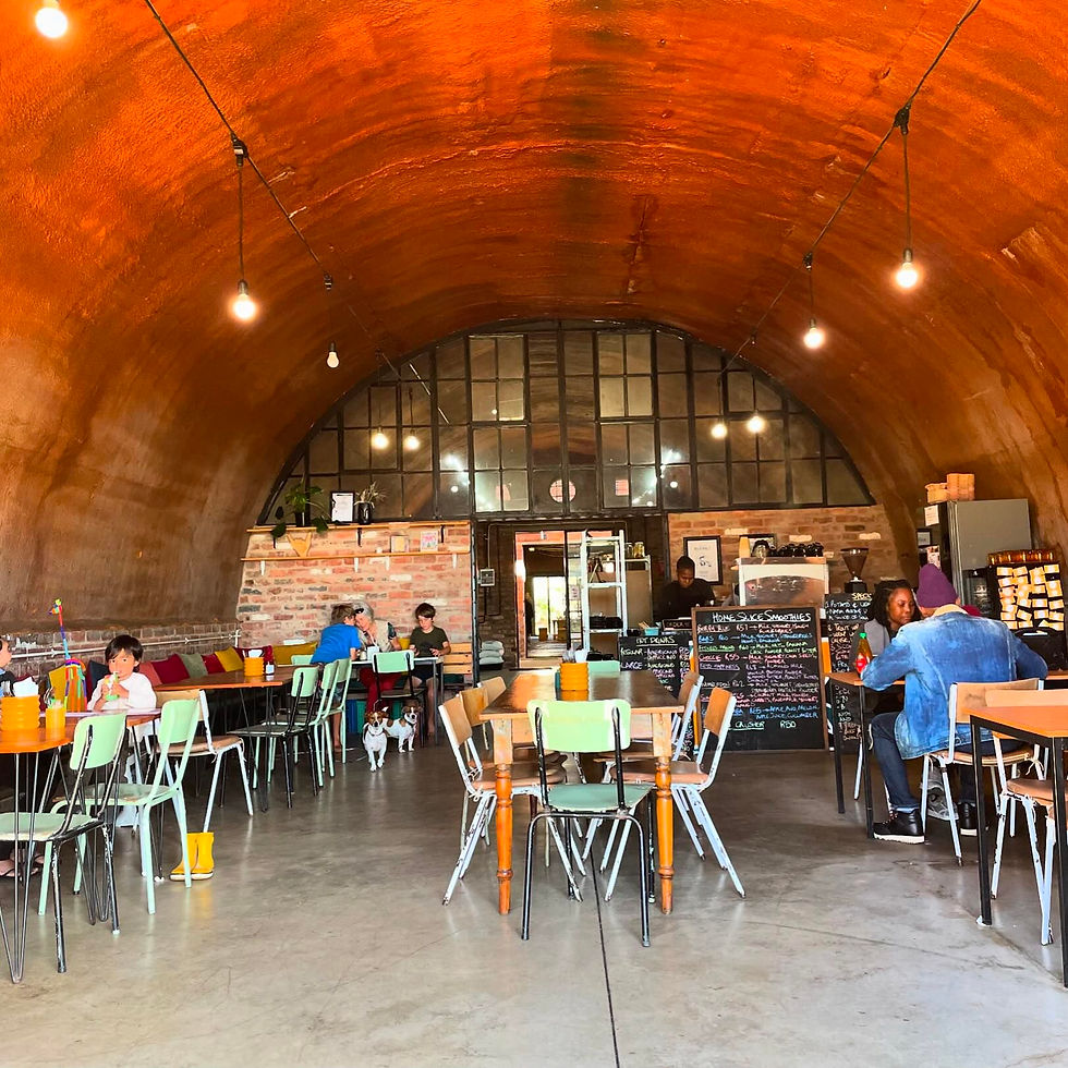 Home Slice Cafe Seating The Old Mushroom Farm