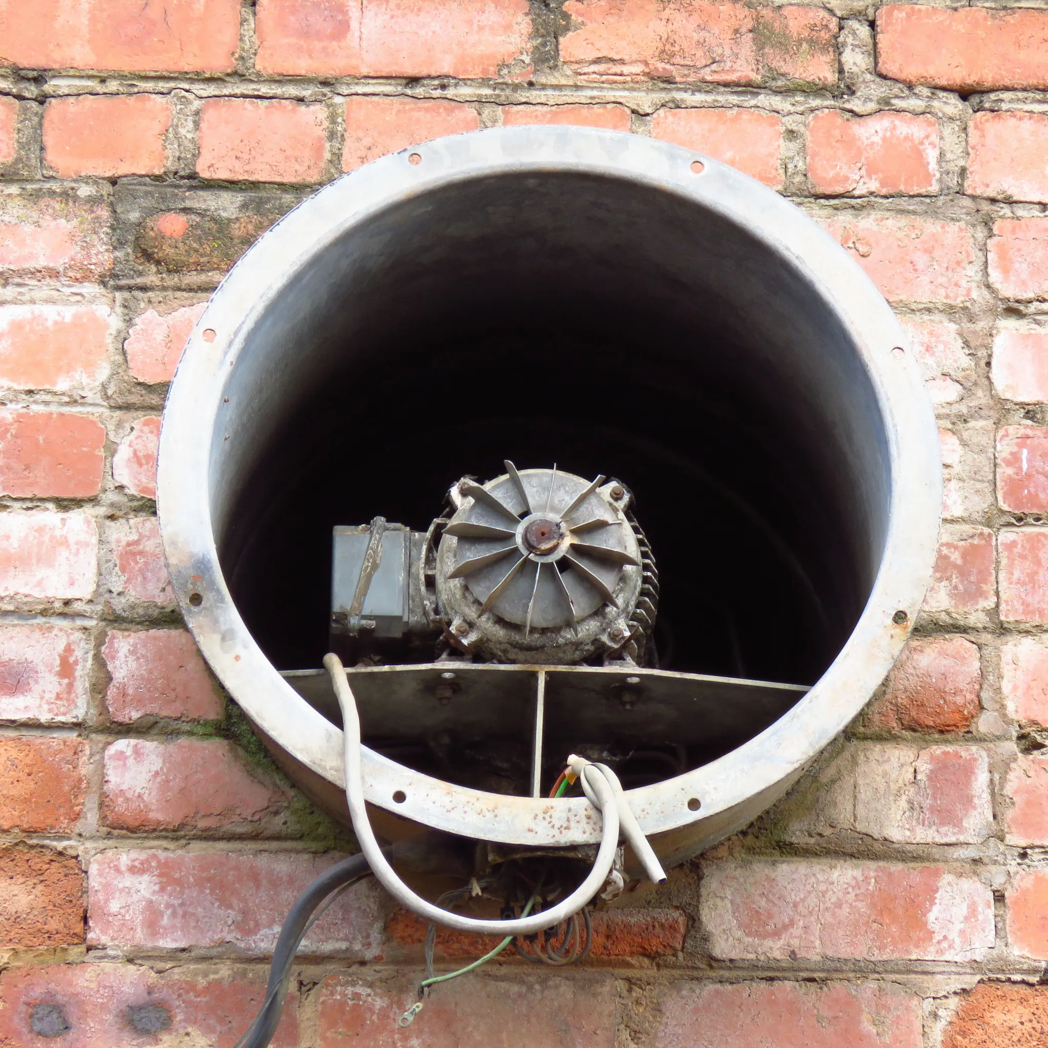An old fan vent, Industrial Style Architecture at The Old Mushroom Farm, KZN, Midlands