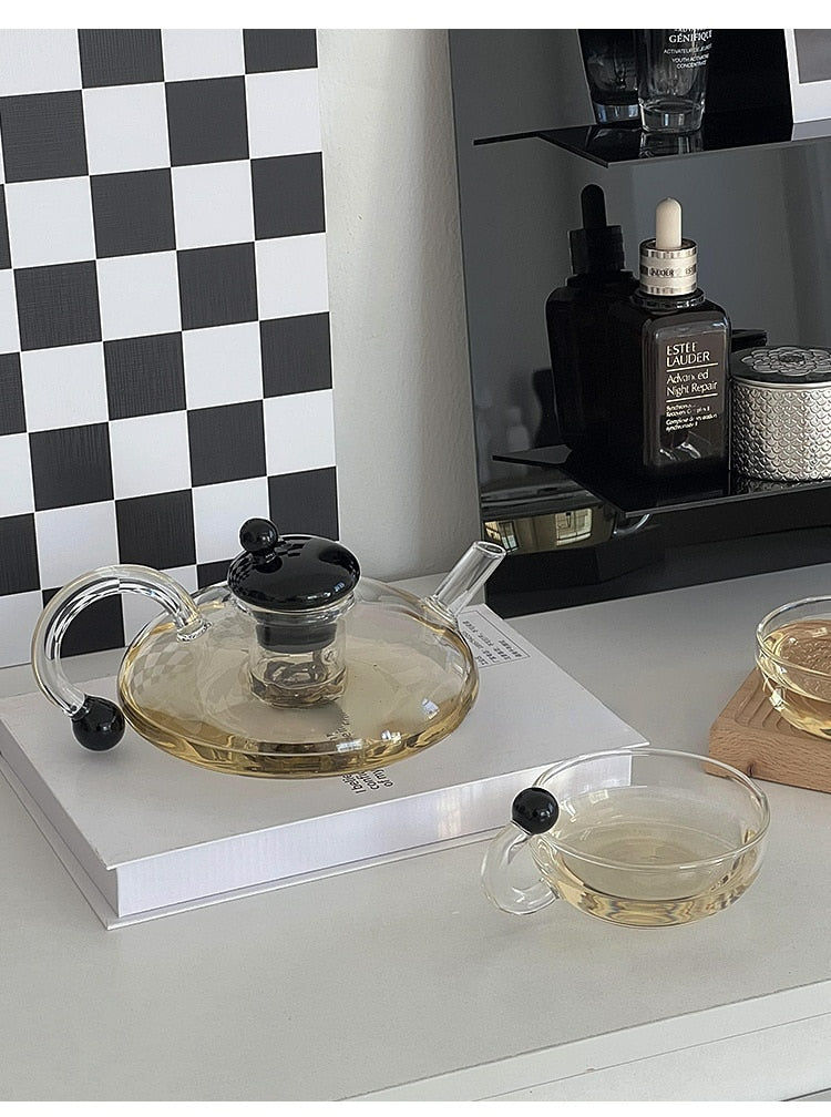 Thumbnail: short glass teapot and cups