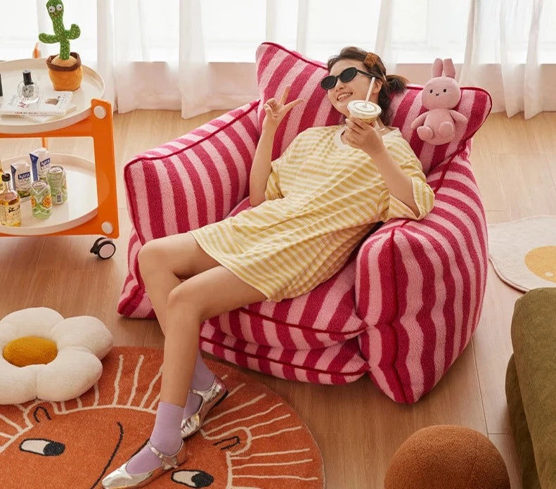 Thumbnail: plush palace stripe bean bag