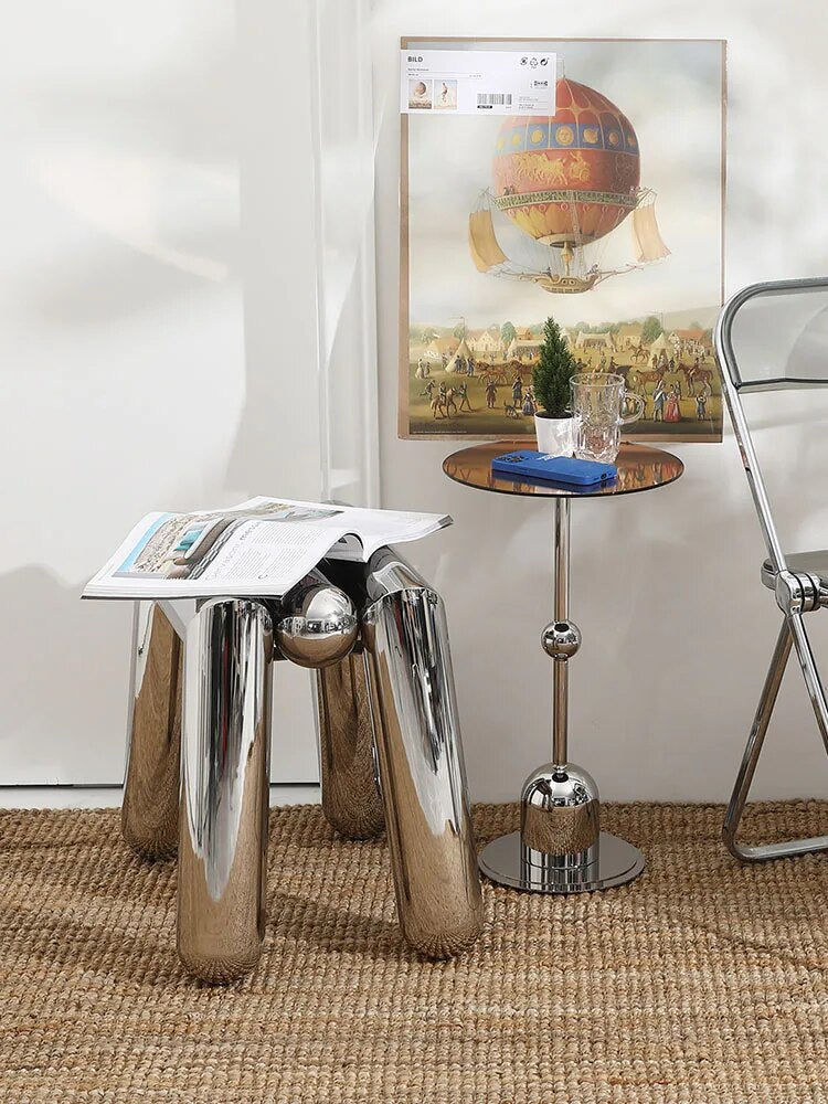 Thumbnail: polished mirror curve stool