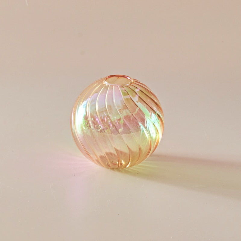 Thumbnail: iridescent ball vases