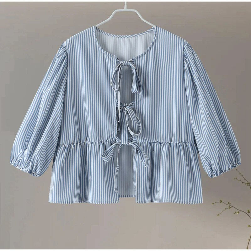 Thumbnail: ribbon striped shirt