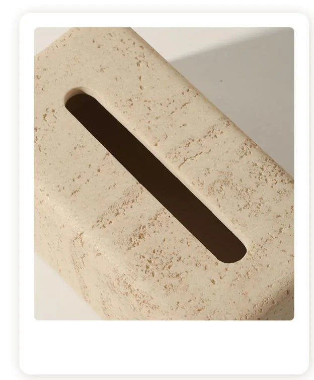 Thumbnail: natural travertine stone tissue box